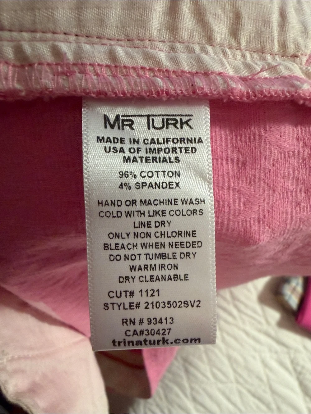 Men's Pink Textured Dress Trousers